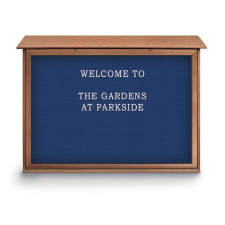 United Visual Products Outdoor Enclosed Combo Board, 48"x36", Black Frame/Black Porc & Black UVCB4836ODB-BLKPORC-BLACK